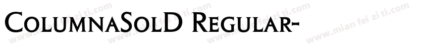 ColumnaSolD Regular字体转换